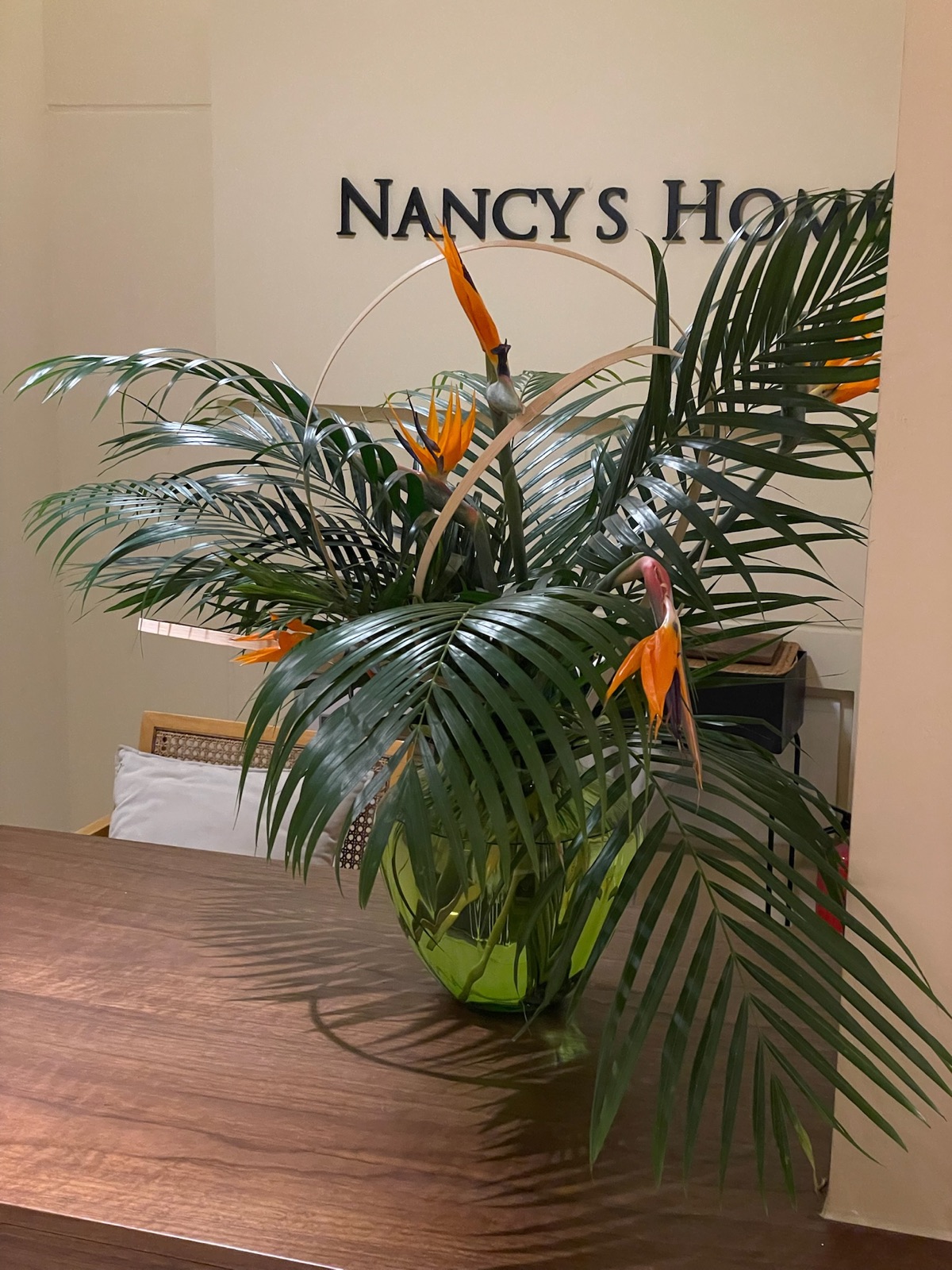 A botanical arrangement at Nancy's Home