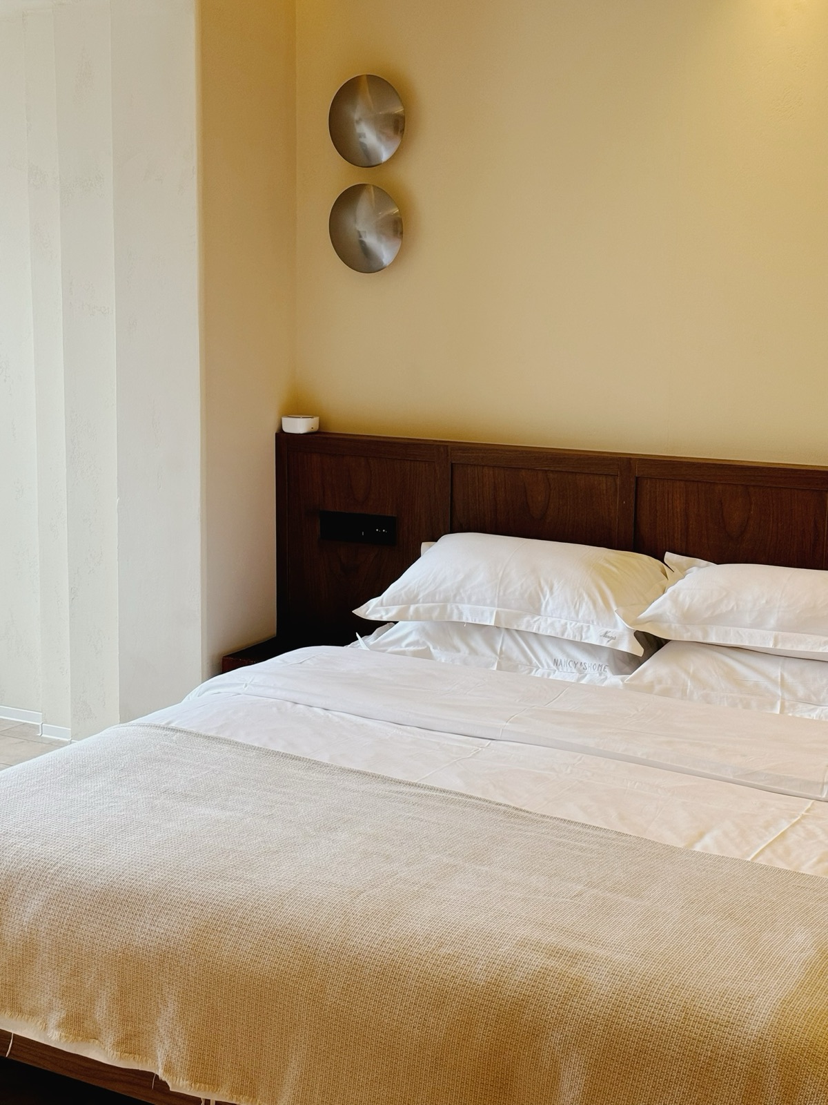 A guest room freshly prepared for arrival