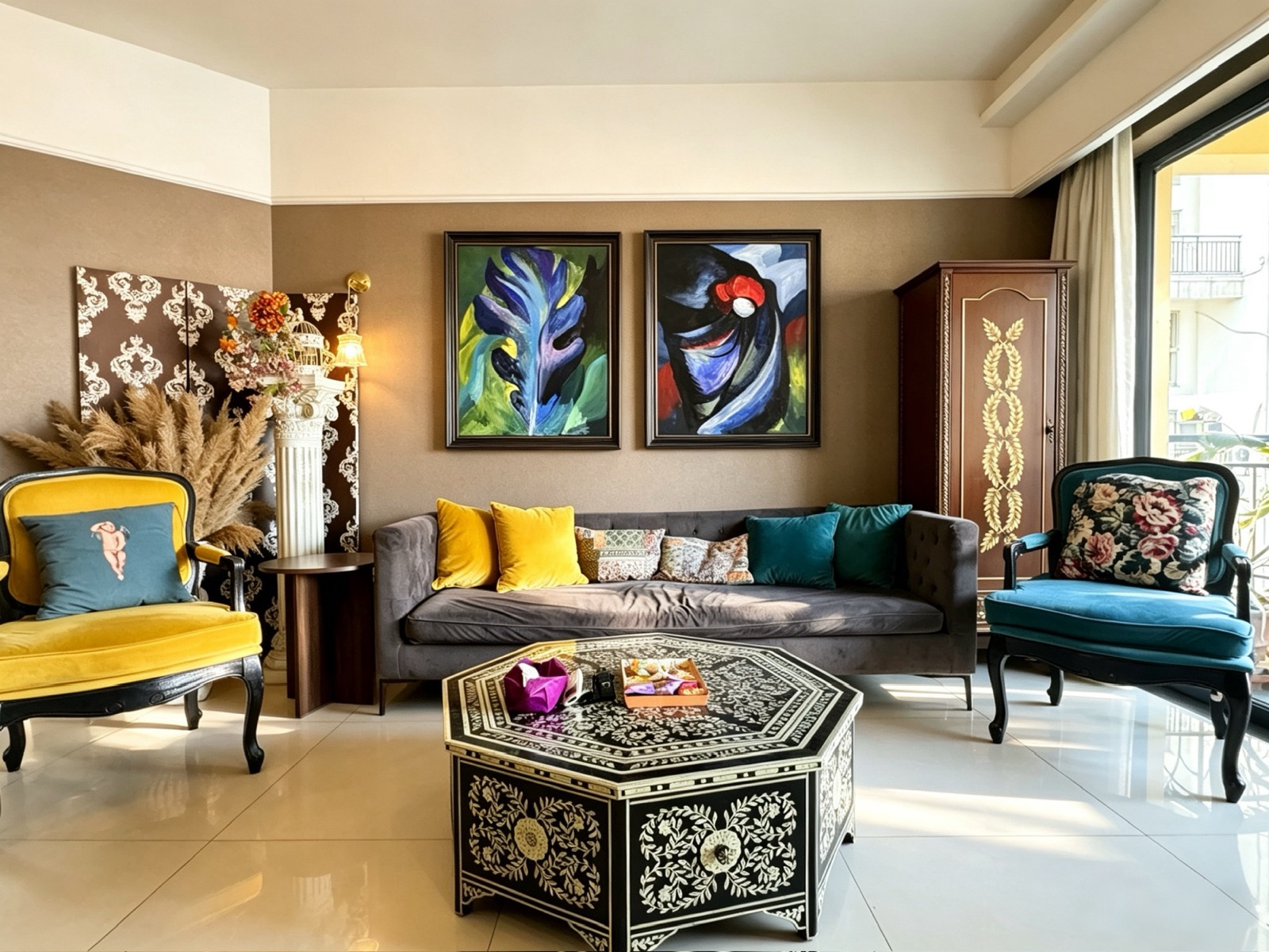 Jiangling vintage-inspired suite living room